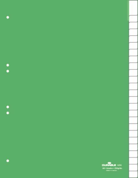Ločilni listi A4 1/25 (6224) zeleni