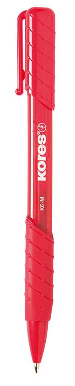 Kemični svinčniki grip K6, medium, rdeč