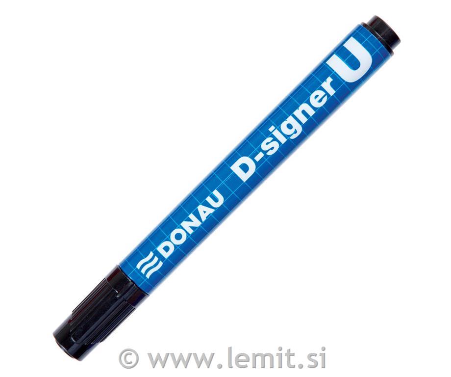 Marker perm. D-Signer U, 10kos, črn