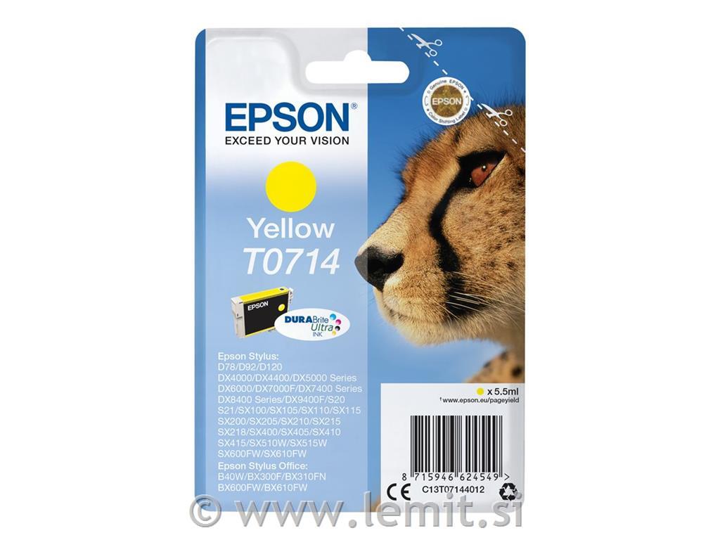 EPSON T0714 kartuša, rumena, 5.5ml