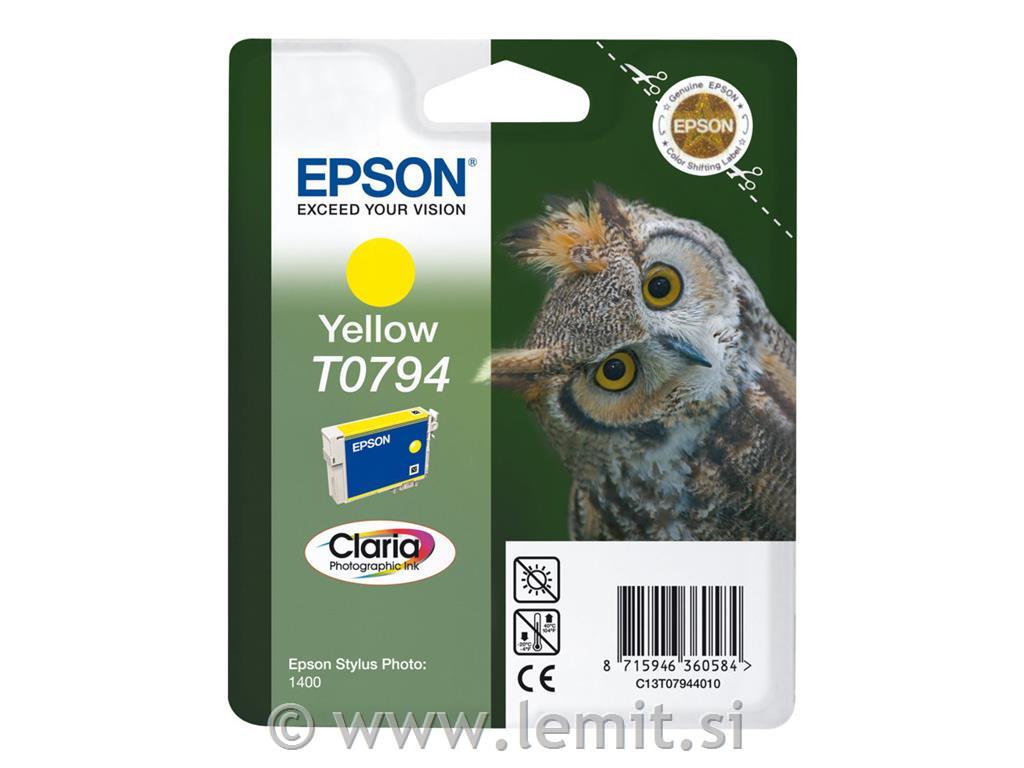 EPSON T0794 kartuša, Claria foto rumena