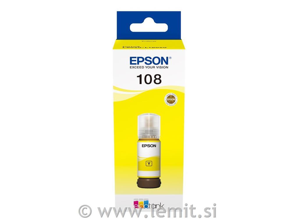 EPSON 108 črnilo, rumena, 70ml