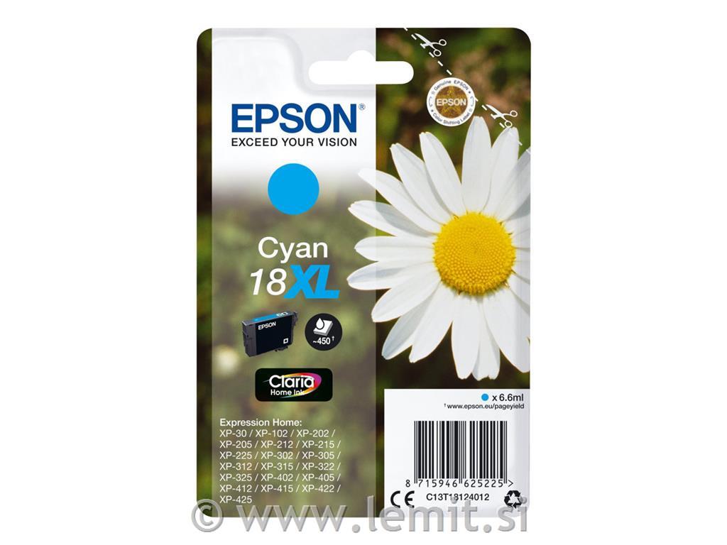 EPSON 18XL kartuša, modra, 6.6ml, 450str