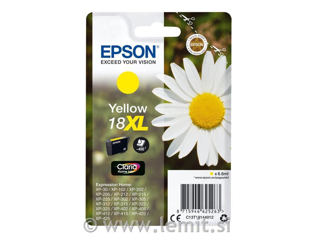 EPSON 18XL kartuša rumena, 6.6ml, 450str