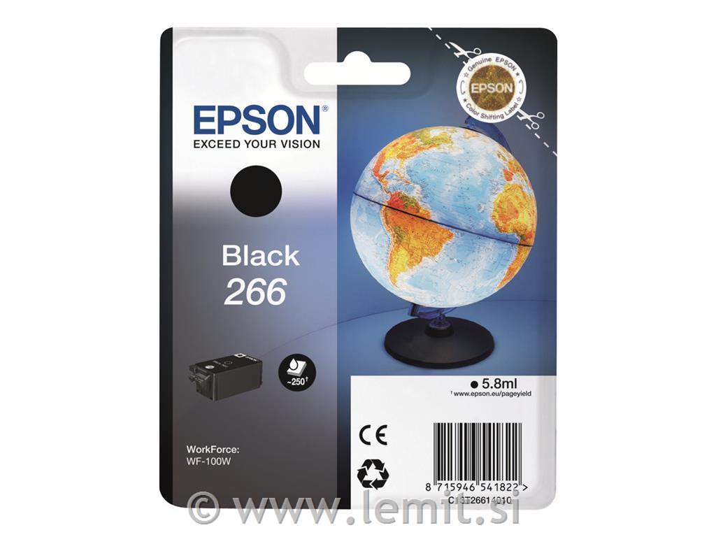 EPSON 266, kratuša, črna, 6ml, 250 str.