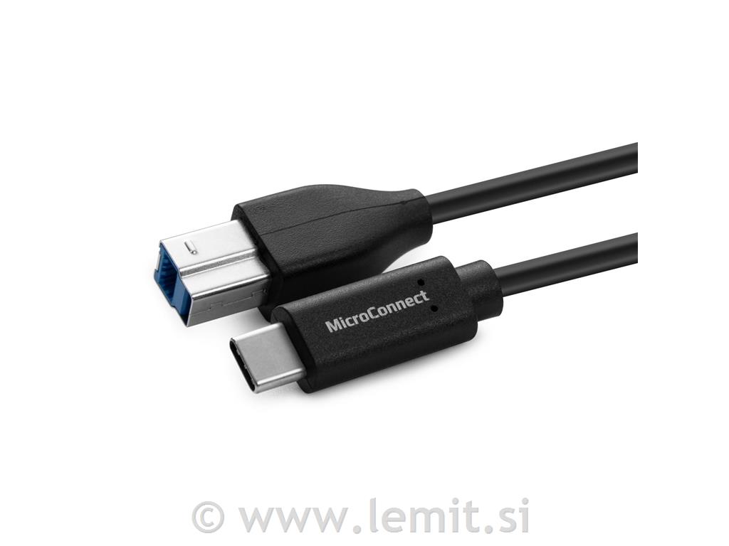 MicroConnet Kabel USB C-B 3.0, 1m