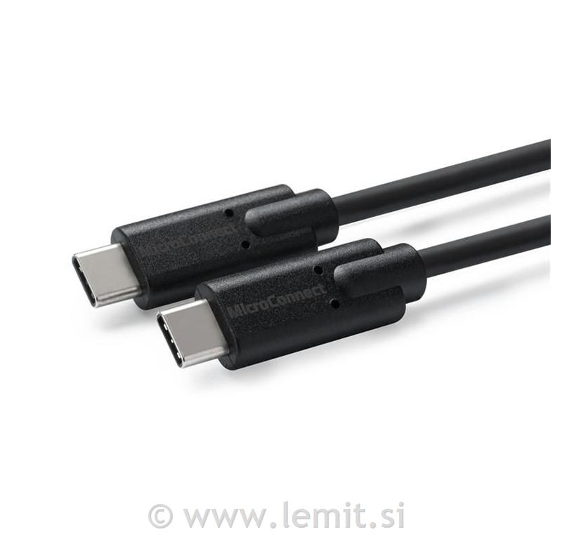 MicroConnet Kabel USB C-C 3.2 Gen2, 1m
