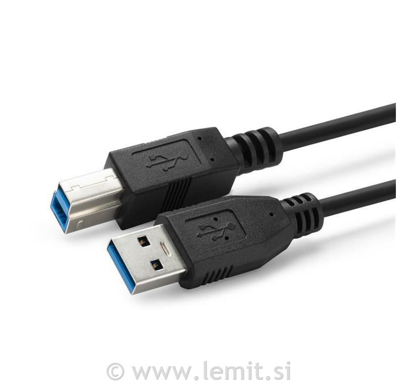 MicroConnet Kabel USB A-B 3.0, 0,5m