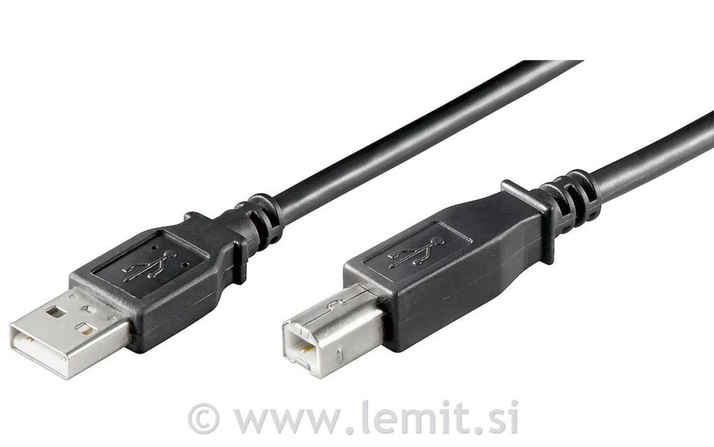 MicroConnet Kabel USB A-B 2.0, 1,8m