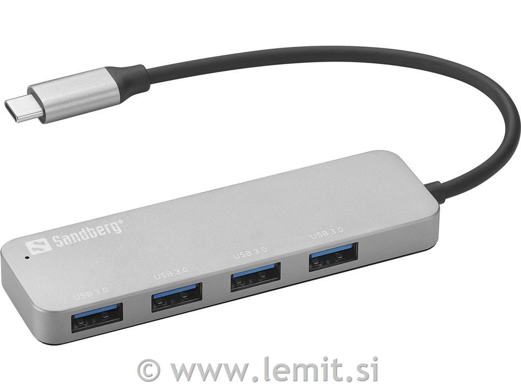 Sandberg Adapter USB-C do 4x USB 3.0