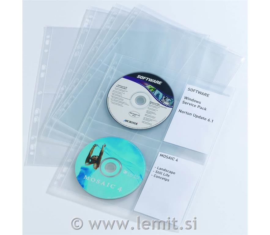 Vložne mape za CD album A4, 10 kos