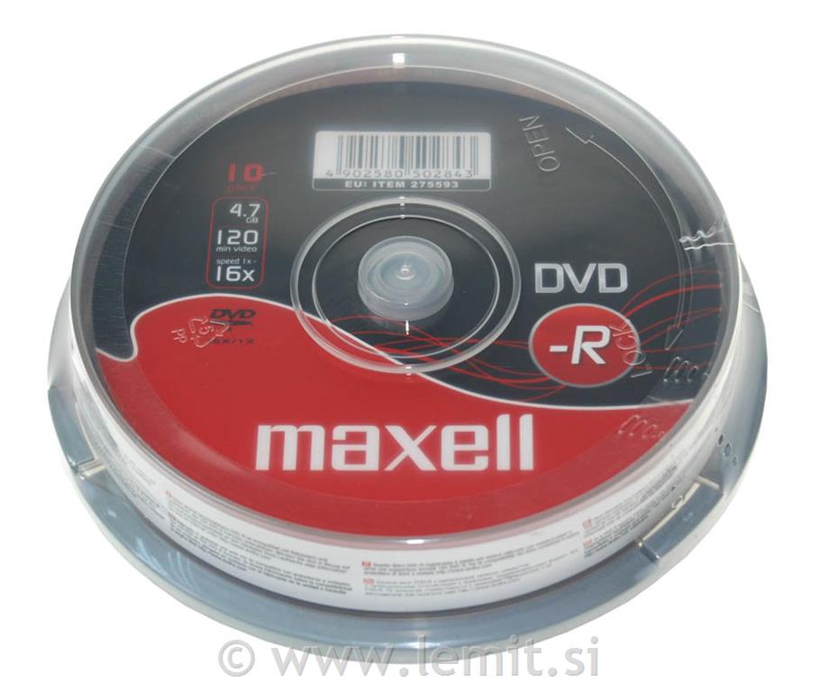 DVD-R 4,7GB 16X 10 na osi