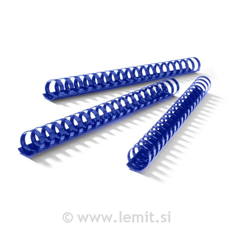 Spirale PVC 19 mm, modre, 100 kos