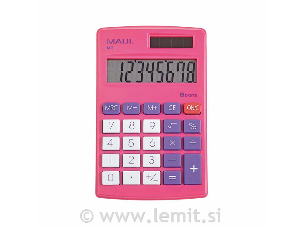 Žepni kalkulator M 8 roza