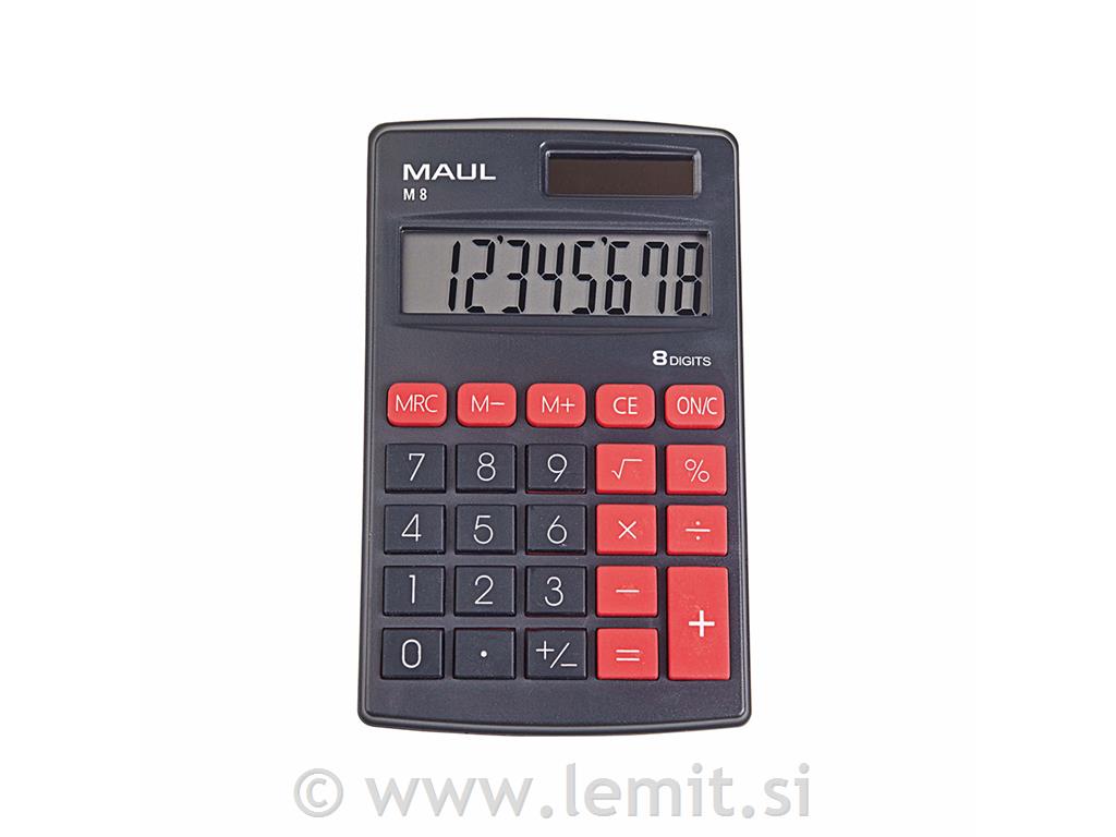 Žepni kalkulator M 8 črn