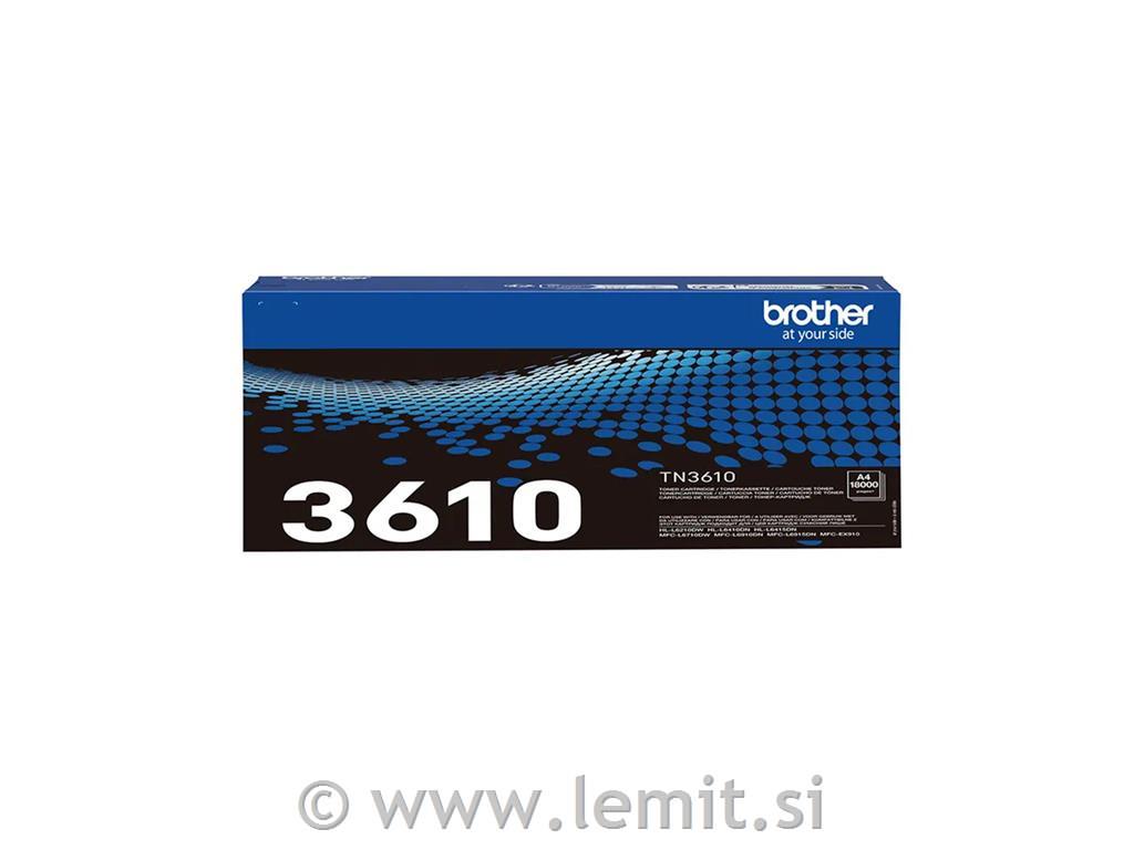 Brother Toner TN3610, črn, 18.000 str.