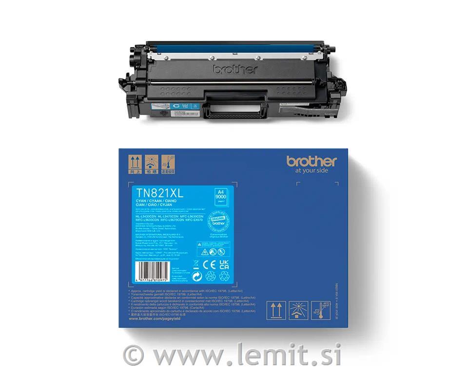 Brother Toner TN821XLC, cyan, 9.k