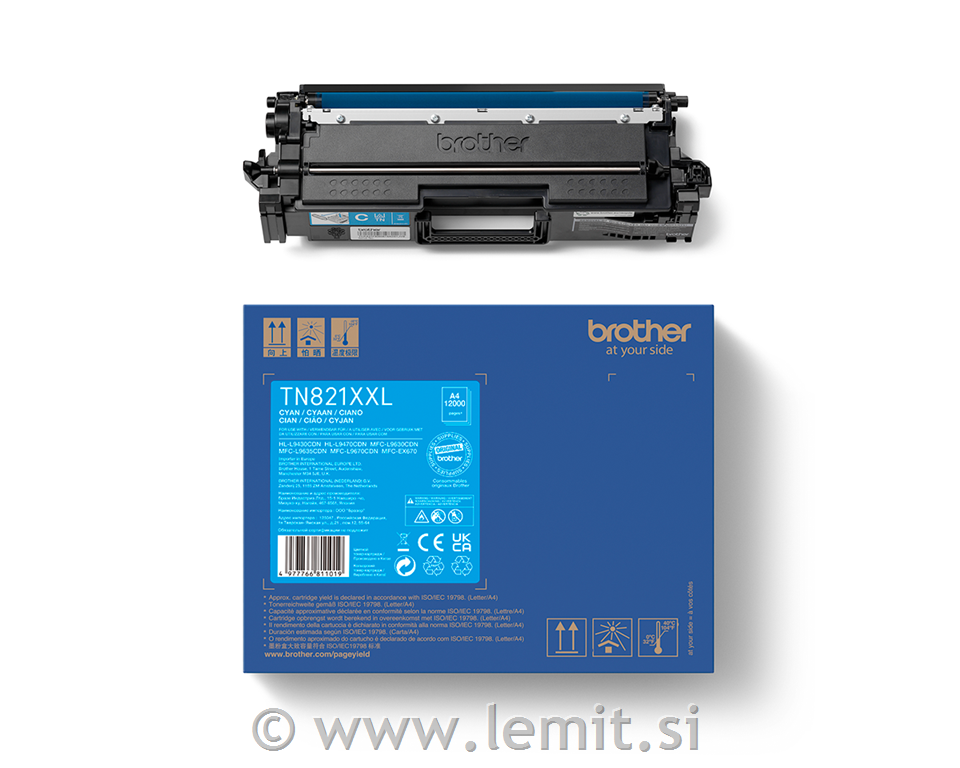 Brother Toner TN821XXLC, cyan, 12.k