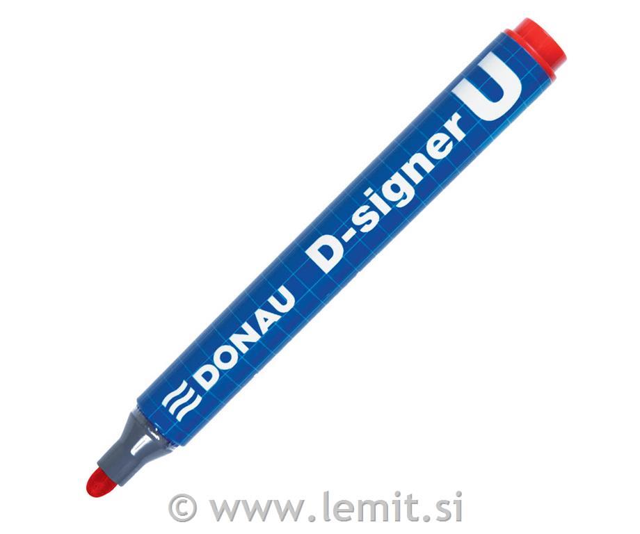 Marker perm. D-Signer U, 10kos, rdeč