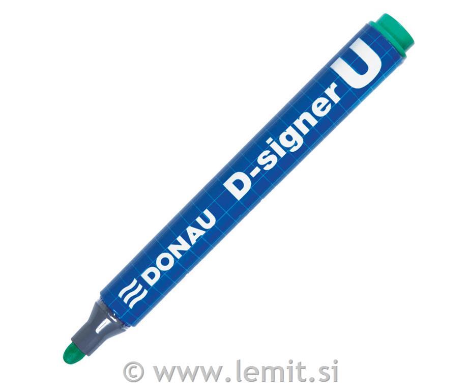 Marker perm. D-Signer U, 10kos, zelen