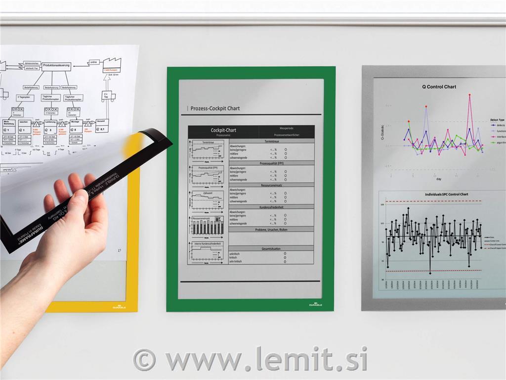 Okvir DURAFRAME MAGNETIC A4, zelen 5 kos