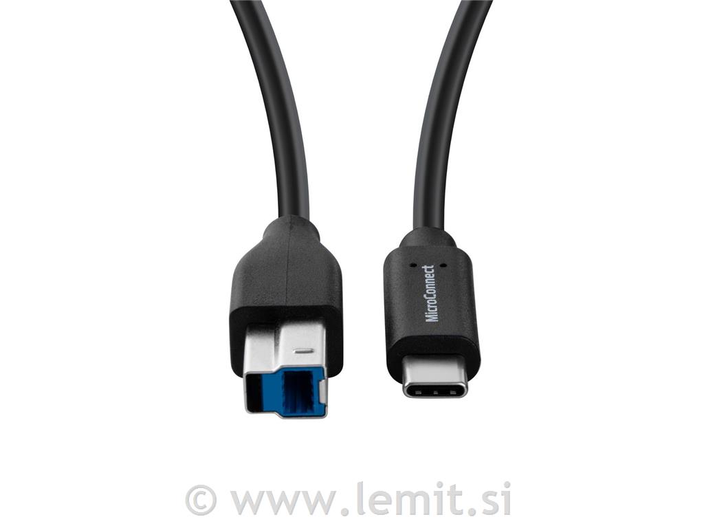 MicroConnet Kabel USB C-B 3.0, 1m