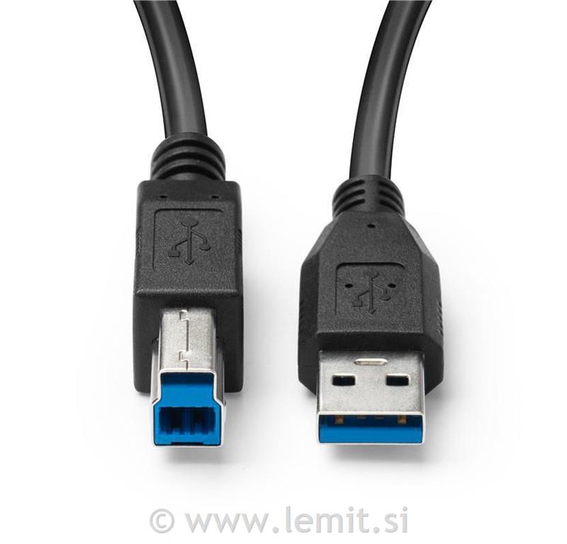 MicroConnet Kabel USB A-B 3.0, 0,5m