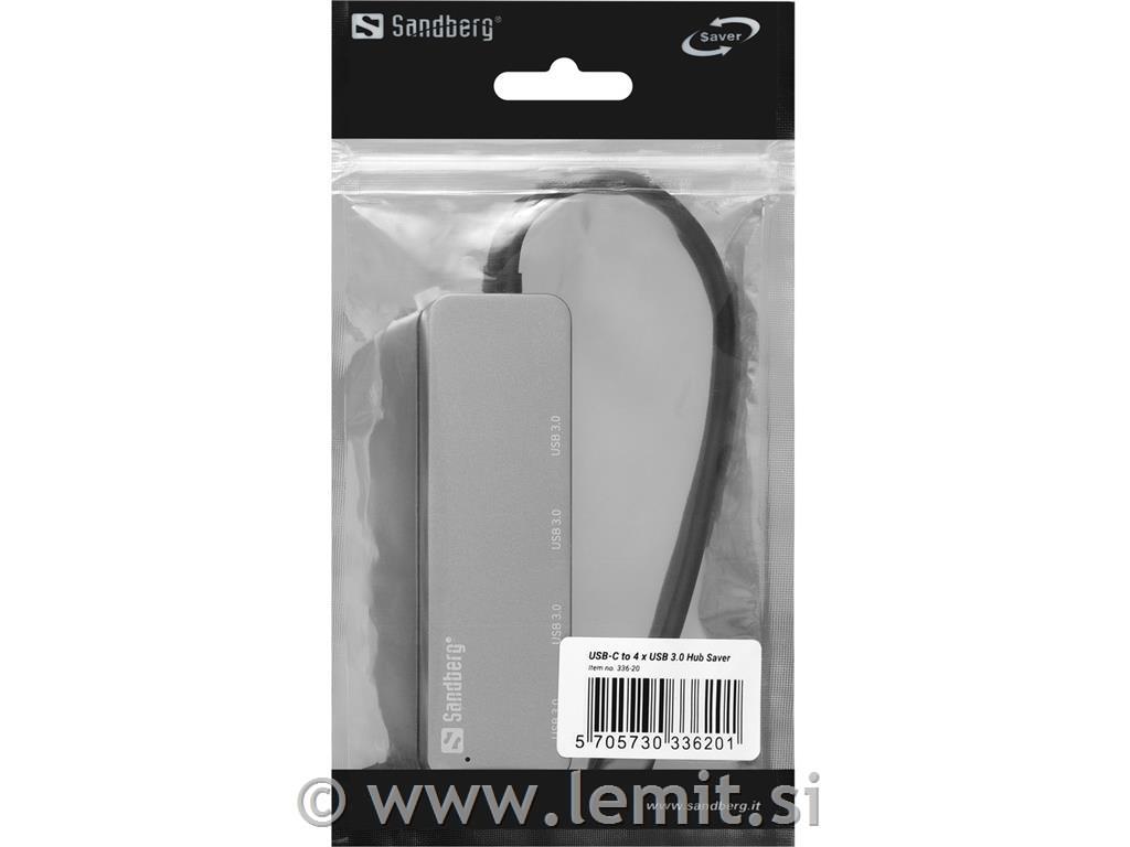 Sandberg Adapter USB-C do 4x USB 3.0