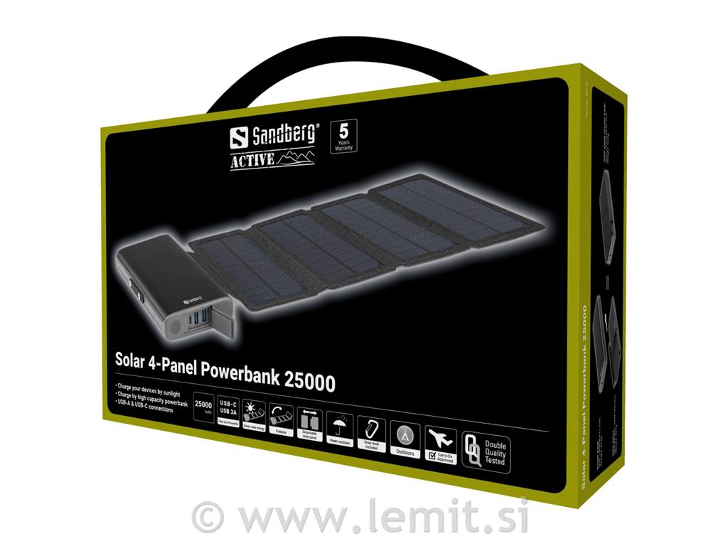 Solarna baterija Powerbank 25000