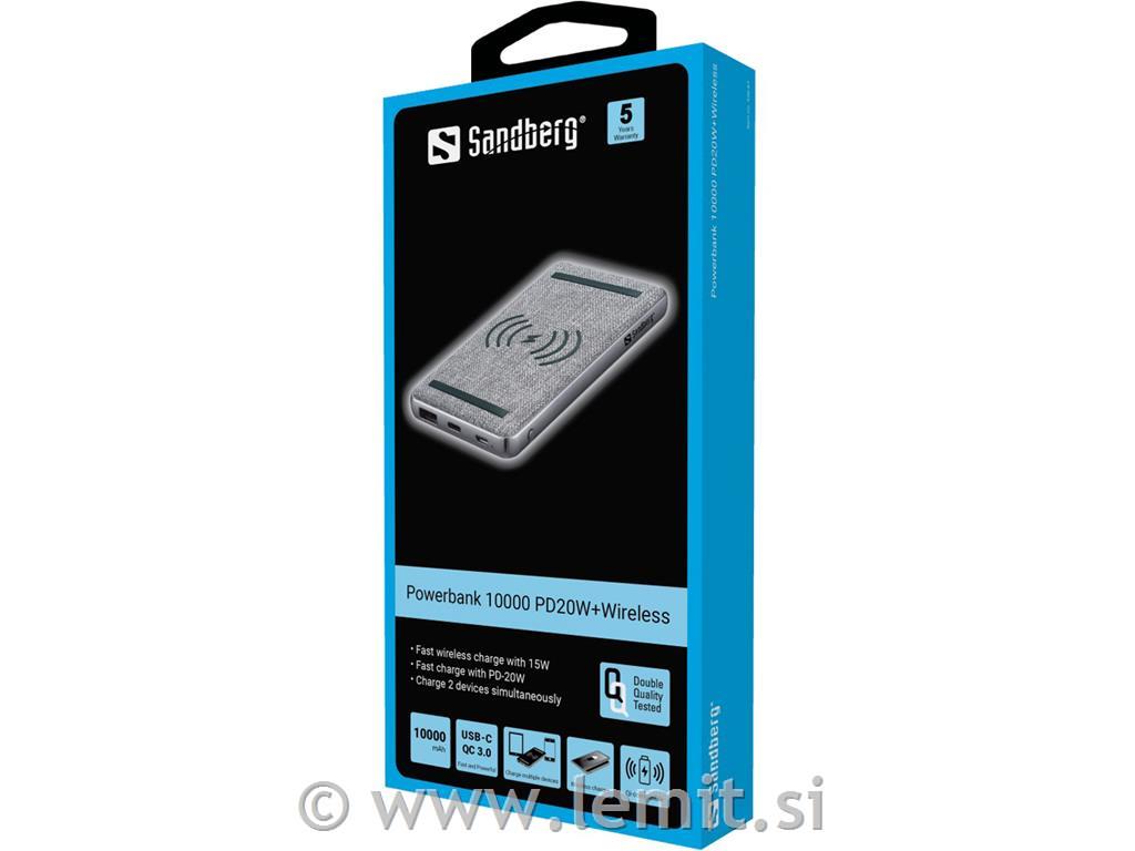 Sandberg Baterija Powerbank USB-A, USB-C